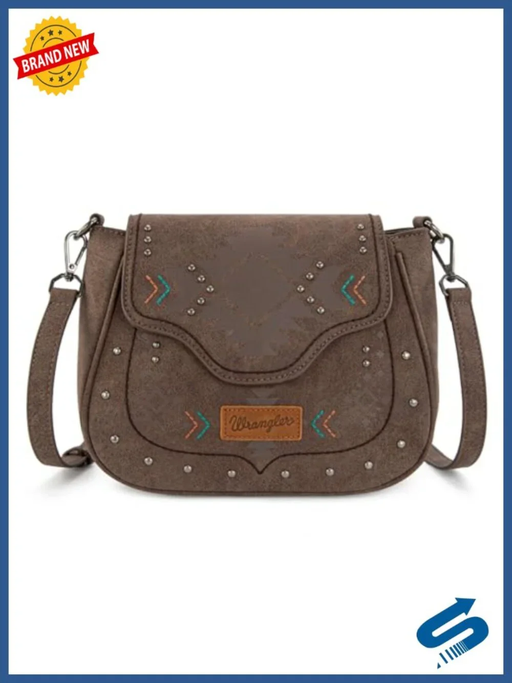 Western Flap Crossbody Bag Faux Leather Saddle Purse Cowgirl